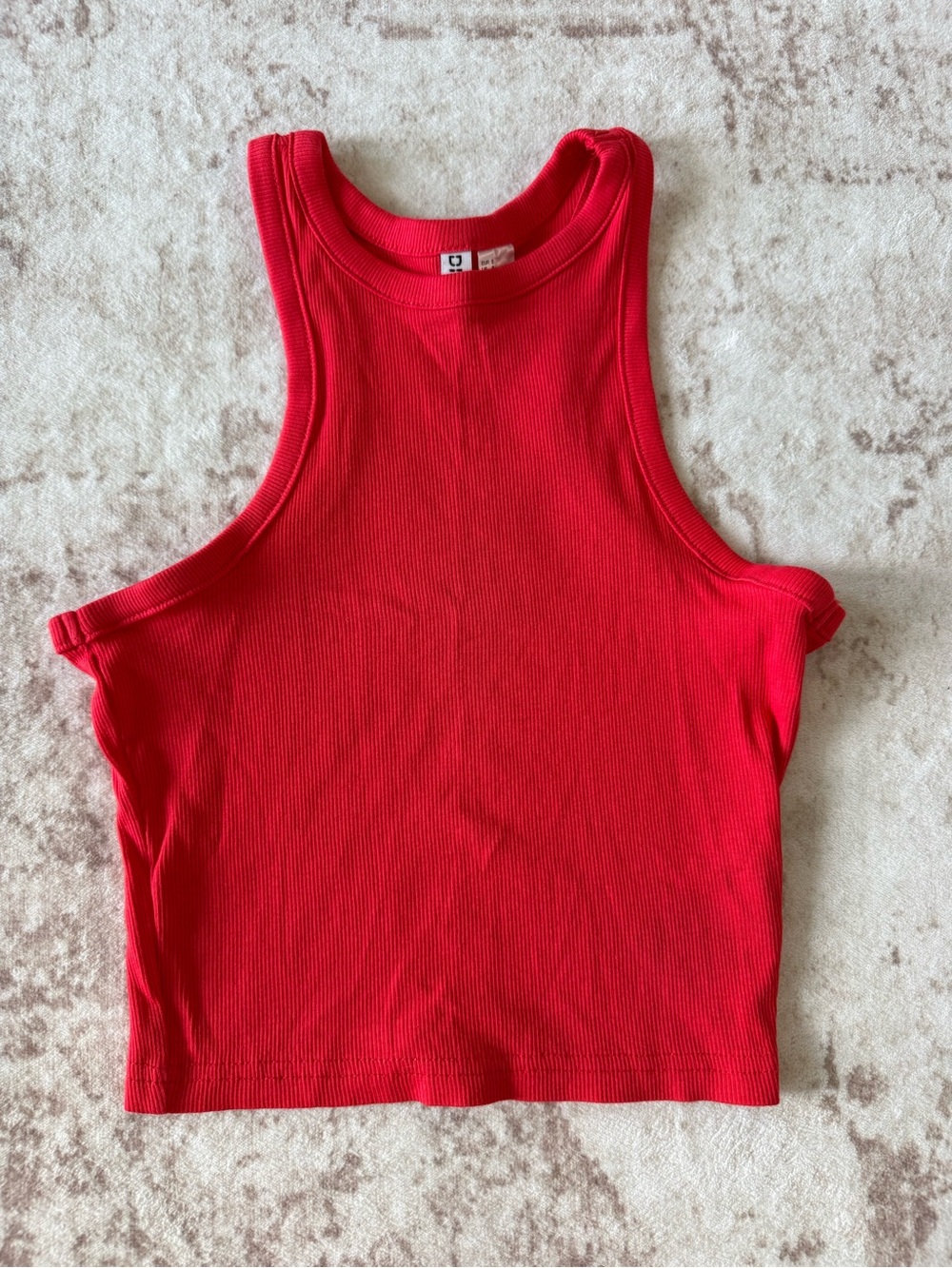 H&M Red Ribbed Sleeveless Tank